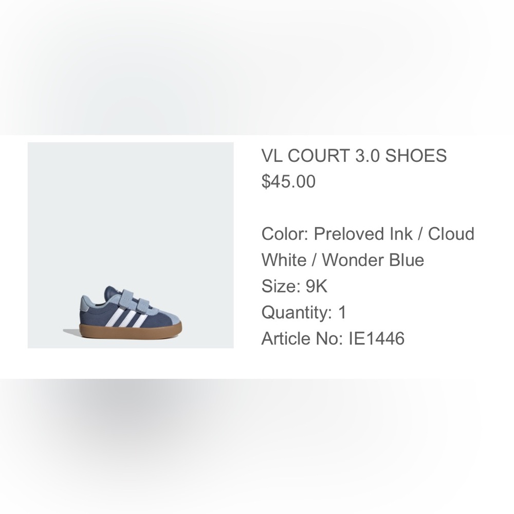 Toddler Adidas shoe